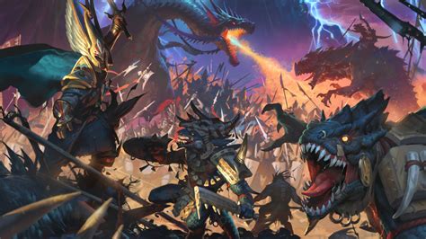 A battle of Lizardmen Wallpaper from Total War: Warhammer II ...