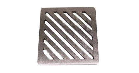 Stronger 140mm 14cm Square Solid Metal Steel Black Gully Grid Heavy Duty Drain Cover Grate Like ...