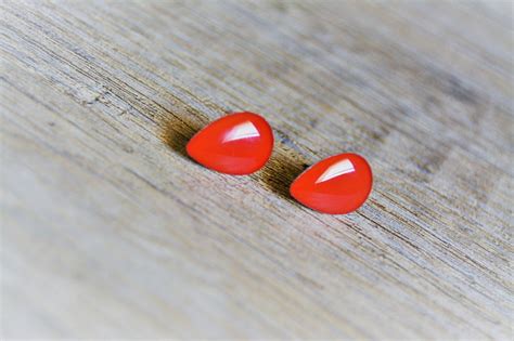 Red Earrings Red Silver Earrings Cuffs Red Earrings Red - Etsy