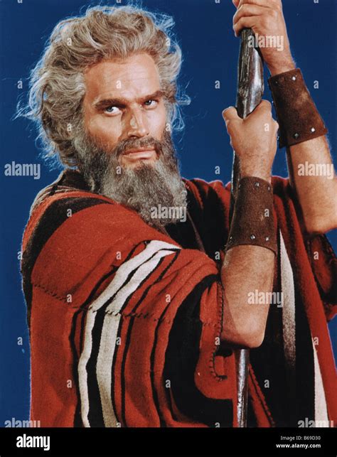 THE TEN COMMANDMENTS Charlton Heston as Moses in the 1956 Paramount ...