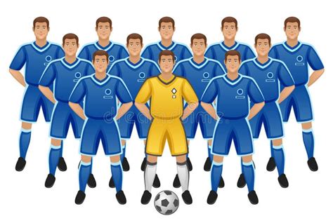 Soccer team stock vector. Illustration of clothing, foot - 23186057