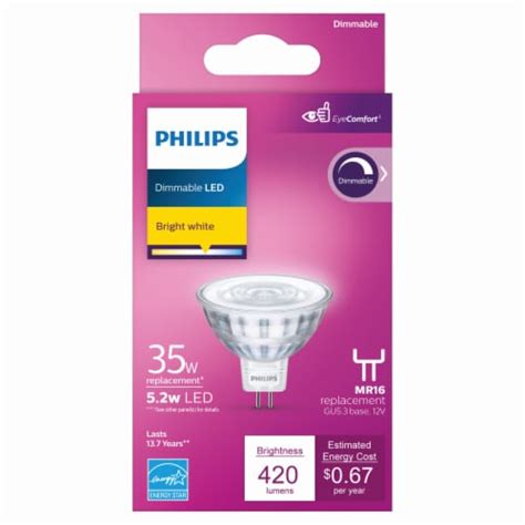 Philips 5.2-Watt (35-Watt) Replacement MR16 LED Light Bulbs, 1 pk - Fry’s Food Stores