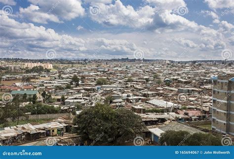 Low Aerial View of the Kibera Slum of Nairobi Kenya Stock Image - Image ...