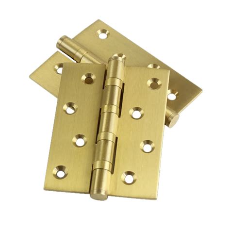 4 Inch Full Copper Wood door hinges Gold color door hinge for heavy doors Brass Entry door hinge ...