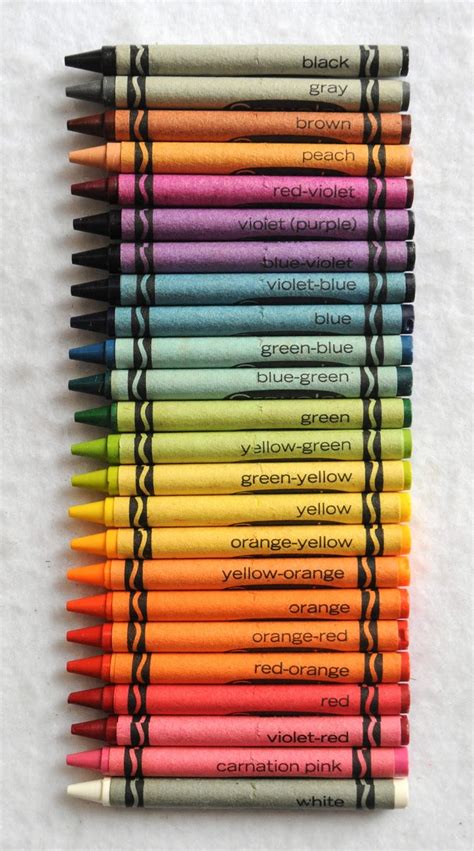 Crayola Crayons Color Names