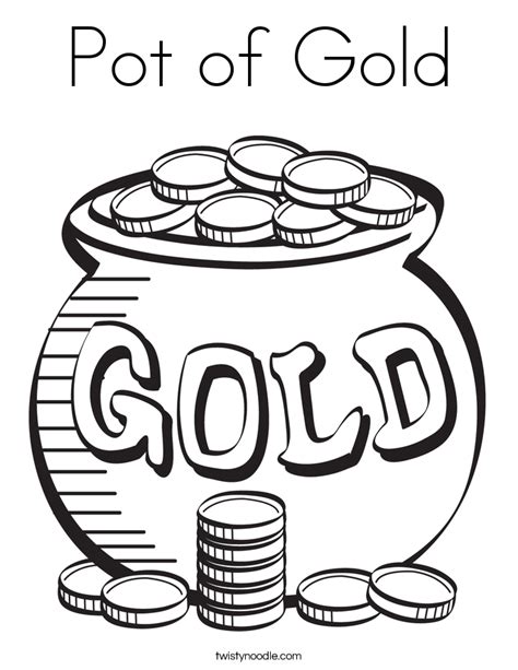 Pot of Gold Coloring Page - Twisty Noodle