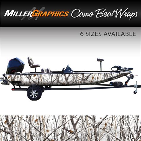 Camo "Snowstorm" Boat Wrap Kit 3M Premium Cast Vinyl - Many Sizes | eBay