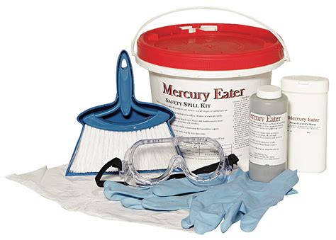 MERCURY EATER Mercury Spill Kit, Absorbent, 15 gal Max. Mercury Absorbency - 3WMW5|3900-001 ...