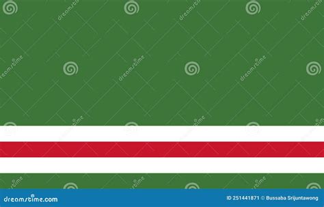 Chechen Republic of Ichkeria Flag Stock Illustration - Illustration of ...