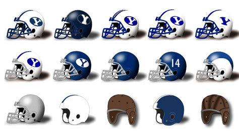 Evolution of the BYU Football Helmet - BYU Athletics - Official Athletics Website - BYU Cougars