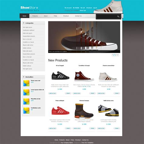 Free Template 367 Shoes