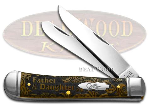 Case XX Father and Daughter Antique Bone Trapper 1/500 Stainless Pocket ...