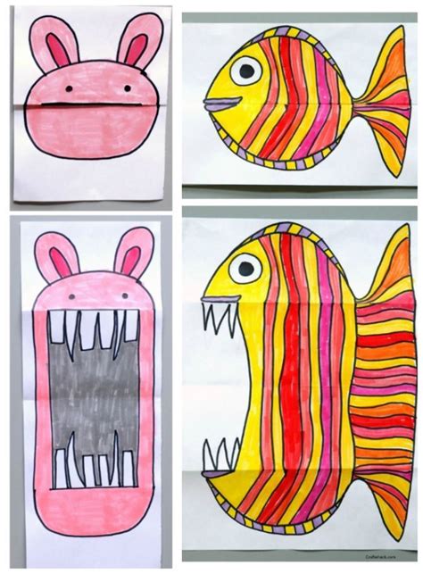 Foldable Surprise Creature Templates - Payhip in 2020 | Paper art ...