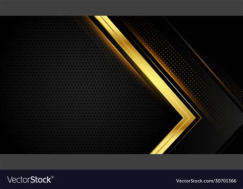 Black and gold geometric background with text Vector Image