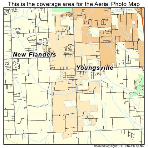 Aerial Photography Map of Youngsville, LA Louisiana