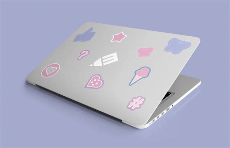 Mockup Featuring Laptop Sticker\Skin at the 3\4 Angle View Free Download | Resource Boy