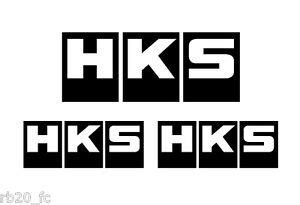 3 x HKS Logo Decal Sticker vinyl - Black Color | eBay