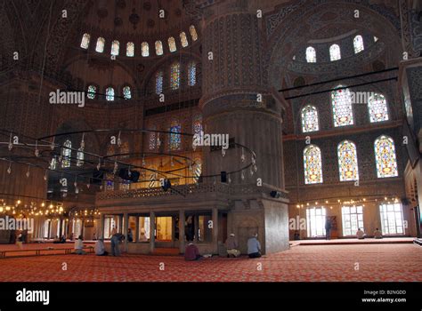 Interior of the blue mosque Stock Photo - Alamy