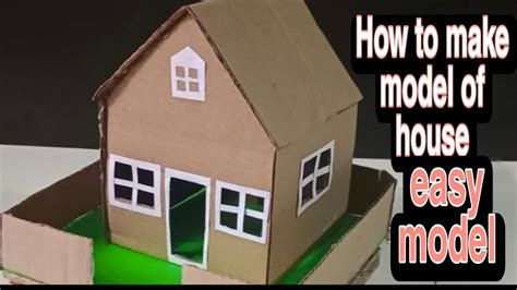 Cardboard House Model|How to Make a model of House With Cardboard ...