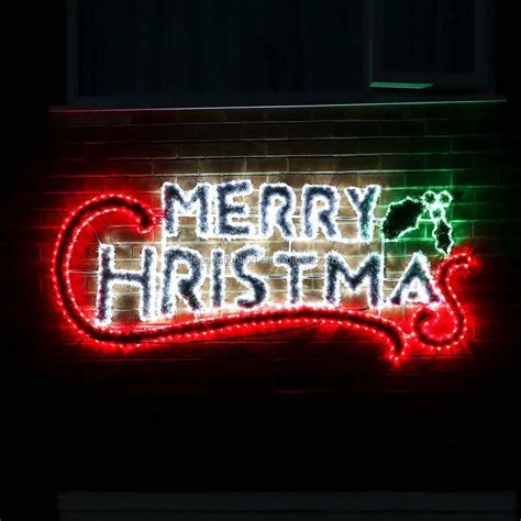 Merry Christmas Lights Outdoor Big Sign - Buy Merry Christmas Sign Decoration,Merry Christmas ...