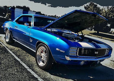 Blue '69 Camaro Photograph by Victor Montgomery