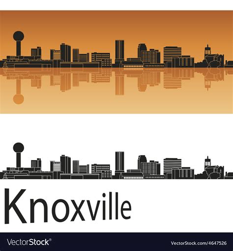 Knoxville skyline in orange Royalty Free Vector Image