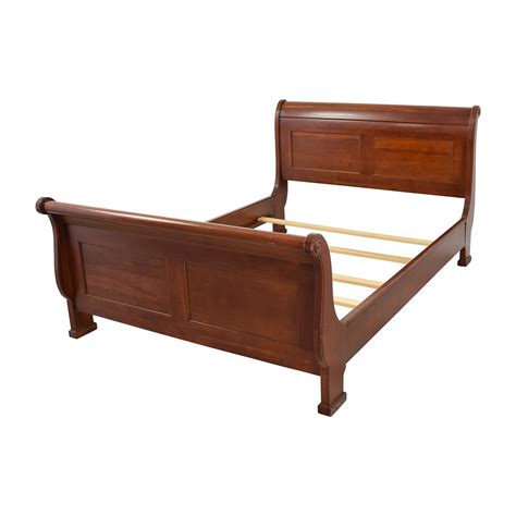 Solid Wood Queen Sleigh Bed Frame - Inkeriini