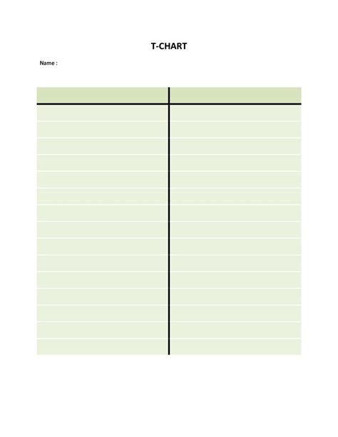 Blank Comparison Chart Template