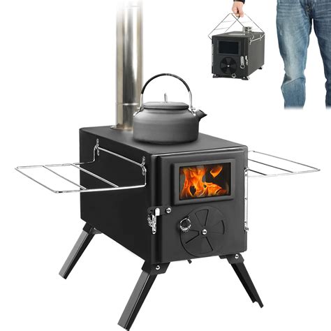 Buy HOPUBUY Wood Stove Hot Tent Stove, Portable Camping Wood Burning Stove for Outdoor Cooking ...