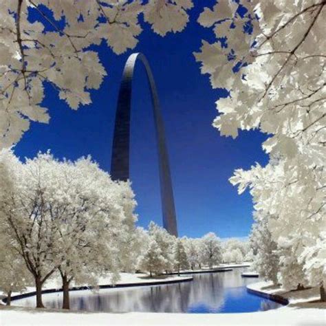 St Louis arch after the snow | Saint louis arch, St louis missouri, Scenic