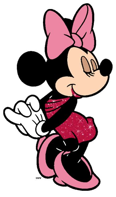 Minnie Mouse Pink Dress Clipart