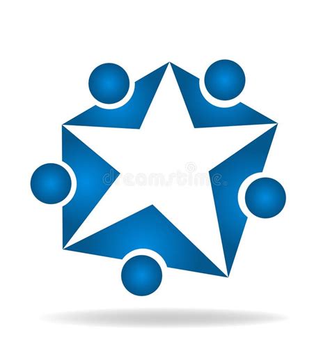 Blue Team People Group Logo Vector Stock Vector - Illustration of ...