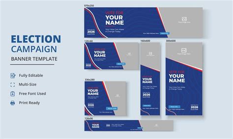 Election Campaign Banner Template, Political Campaign Banner Template ...