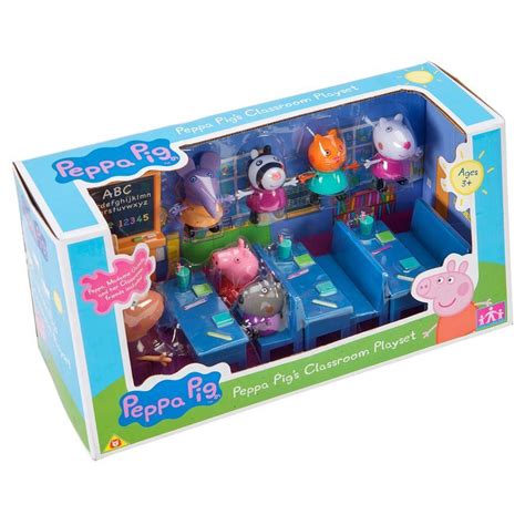 Peppa Pig Classroom Set 7 Figure Edition School Playset Rare Deluxe Bundle | eBay