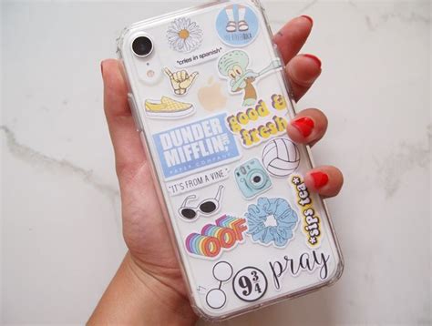 DIY Sticker Phone Case + Template in 2020 | Iphone case stickers, Diy ...