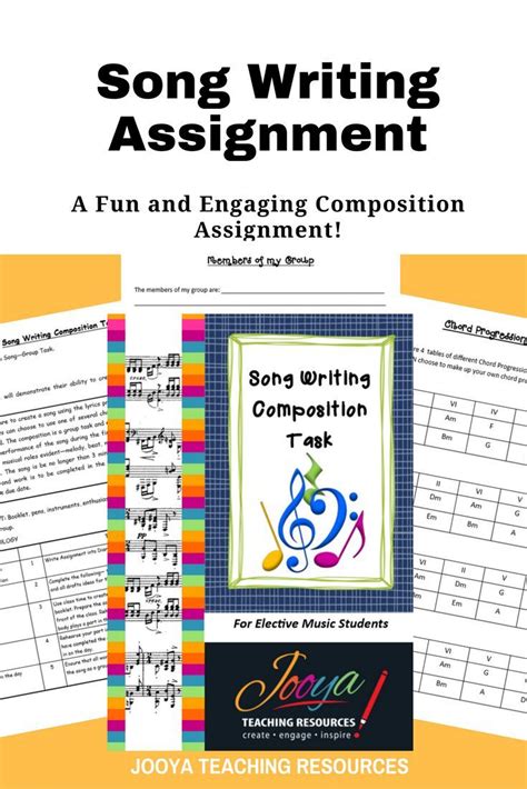 My Top 5 Favourite Music Assignments - Jooya Teaching Resources | Teaching music theory, Middle ...