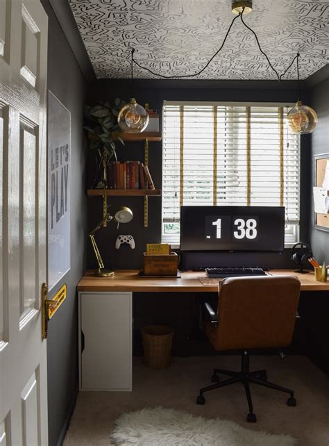 Man Cave Office Reveal: How to create a unique workspace for him. • Grillo Designs