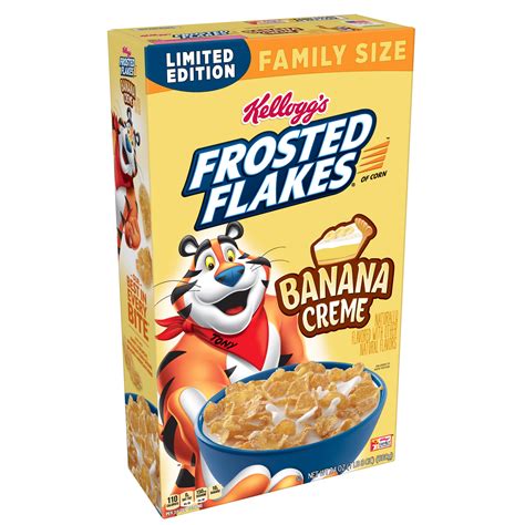 Kellogg's Frosted Flakes Breakfast Cereal, Banana Creme, Family Size, 24 Oz - Walmart.com