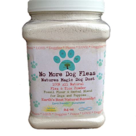Natural Flea & Tick Control Treatment Powder for Dogs & Puppies 24 oz ...