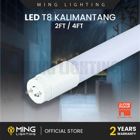 LED T8 Lampu Kalimantang 2FT 4FT Ceiling Wall Lights Casing Light Tube Home Lighting Panjang ...