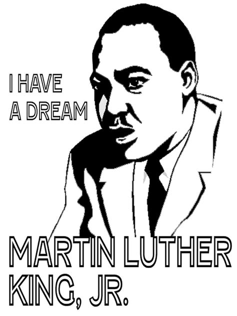 Martin Luther King Jr Coloring Pages | Realistic Coloring Pages