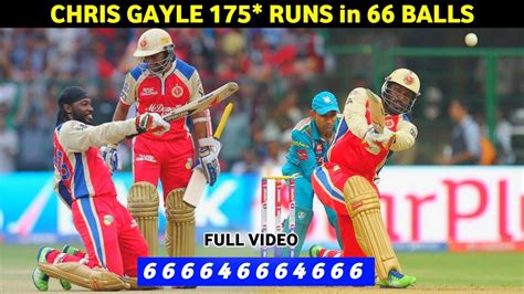 Chris Gayle 175 Runs In 66 Balls Full Highlights- IPL 2013 Match 31 RCB vs PWI | Gayle 175 Runs ...