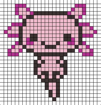 Minecraft Axolotl Face Pixel Art Check Out Our Axolotl Pixel Art Images