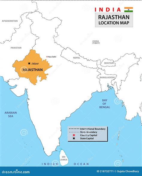 Rajasthan Map. Political and Administrative Map of Rajasthan with ...