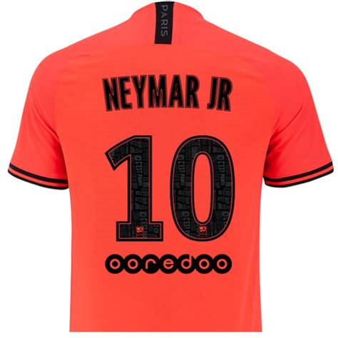 US$ 16.98 - NEYMAR JR #10 PSG Paris Jordan Red Fans Soccer Jersey 19/20 ...