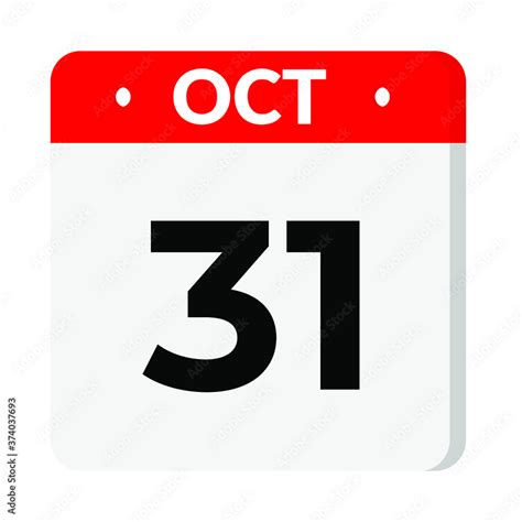 31 October calendar icon Stock Vector | Adobe Stock