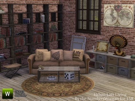 The Sims Resource - Urban Loft Living Room