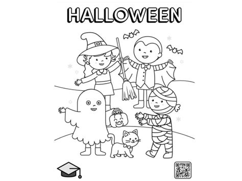 Dibujo de Halloween para colorear con los niños