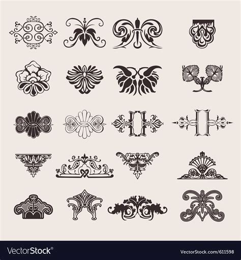 Ornate design elements Royalty Free Vector Image