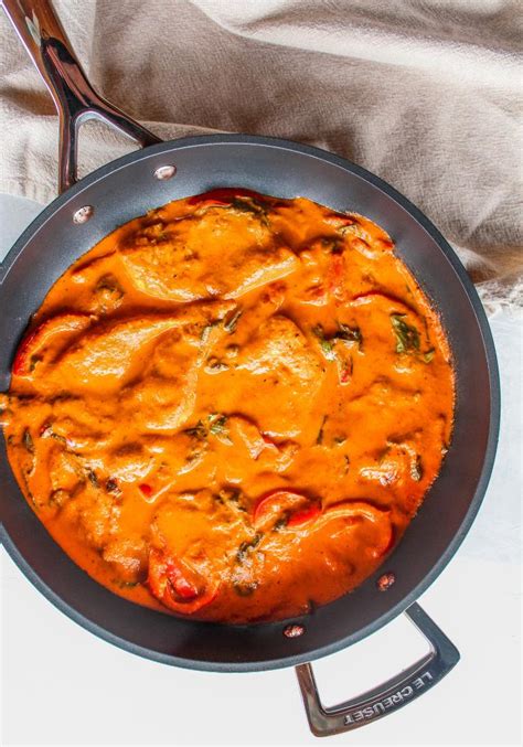 Sautéed Chicken in Creamy Red Pepper Sauce - The Whole Cook